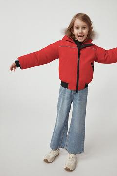 Chamarras Canada Goose Niños México - Grizzly Chaqueta De Bombardero Rojos AI6913287